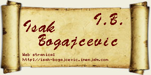 Isak Bogajčević vizit kartica